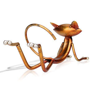 Yoga Cat Wine Rack Metal Wine Holder